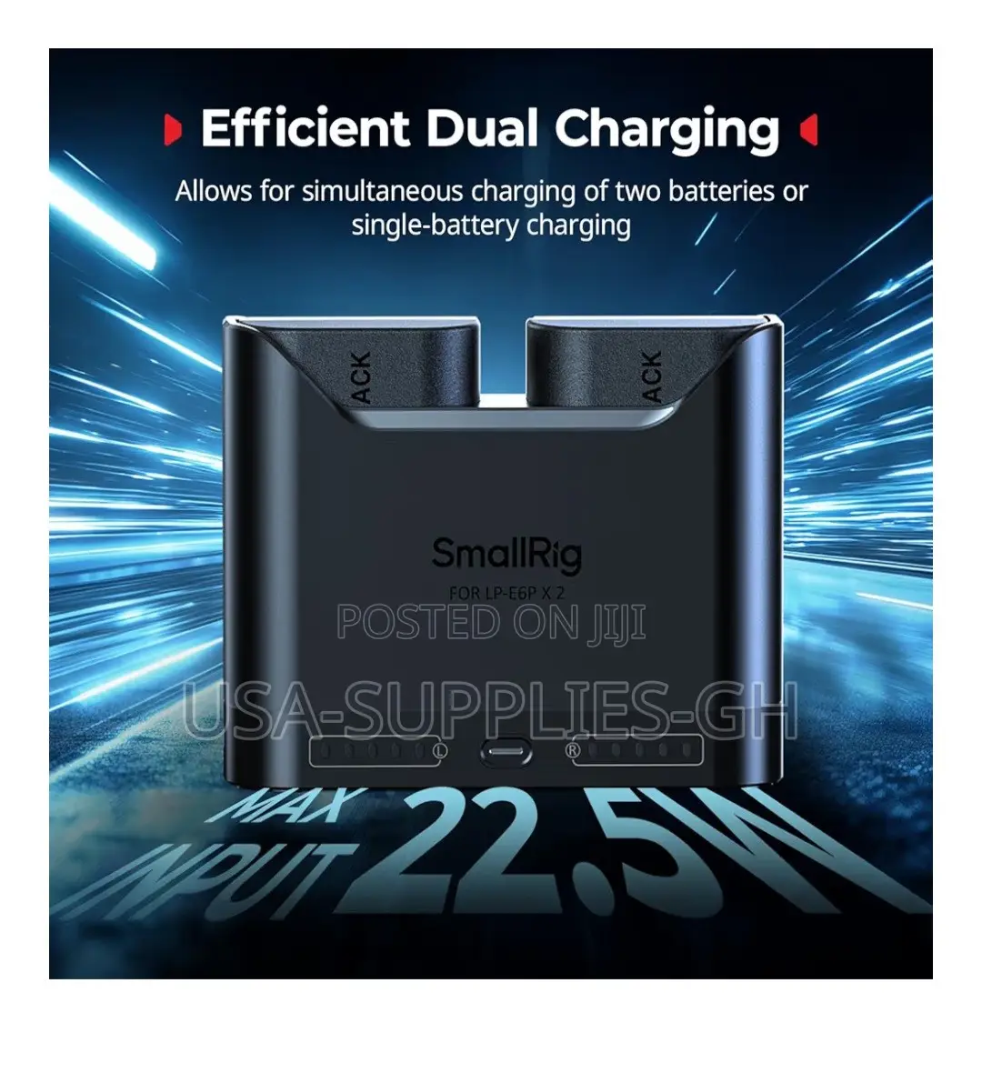 SMALLRIG Battery Charger for Canon LP-E6P (22.5W USB-C Charge)from USA