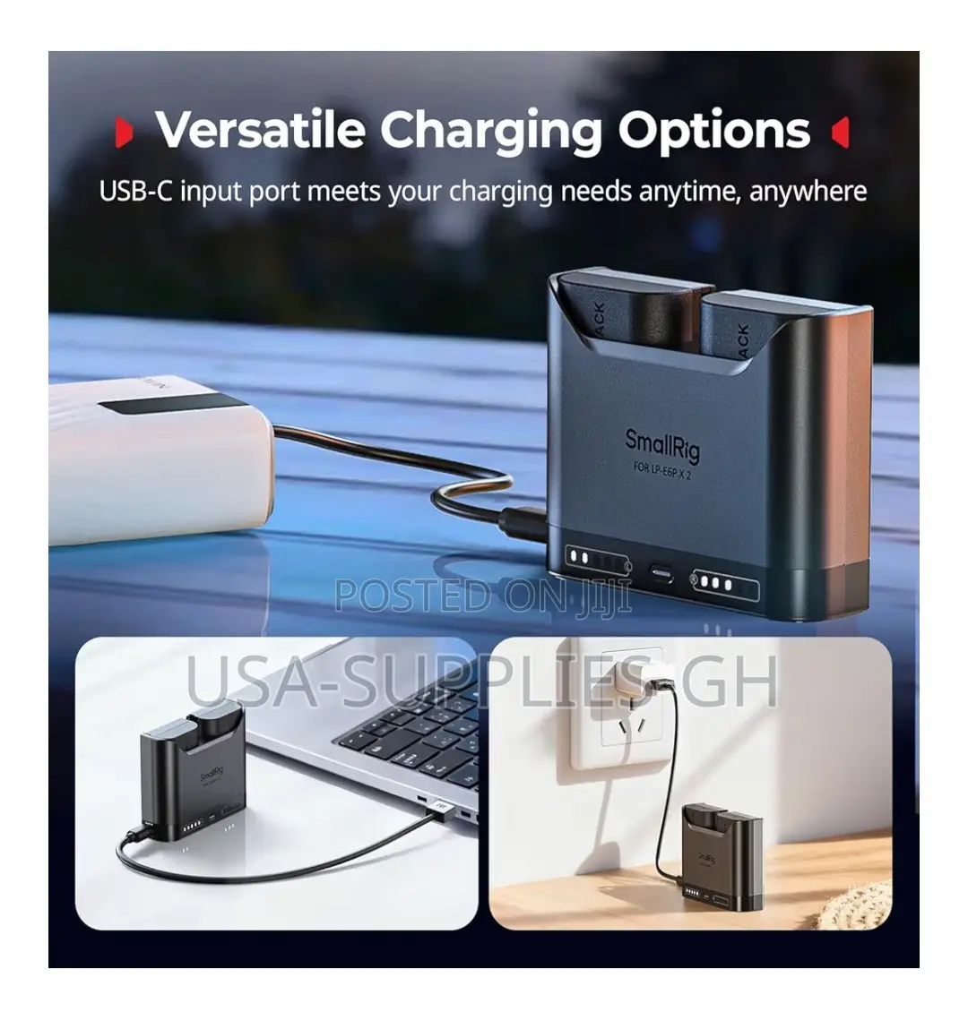 SMALLRIG Battery Charger for Canon LP-E6P (22.5W USB-C Charge)from USA
