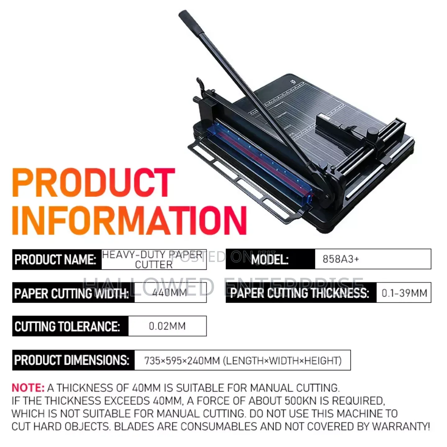 A4/A3 500sheets Heavy Duty Paper Cutter