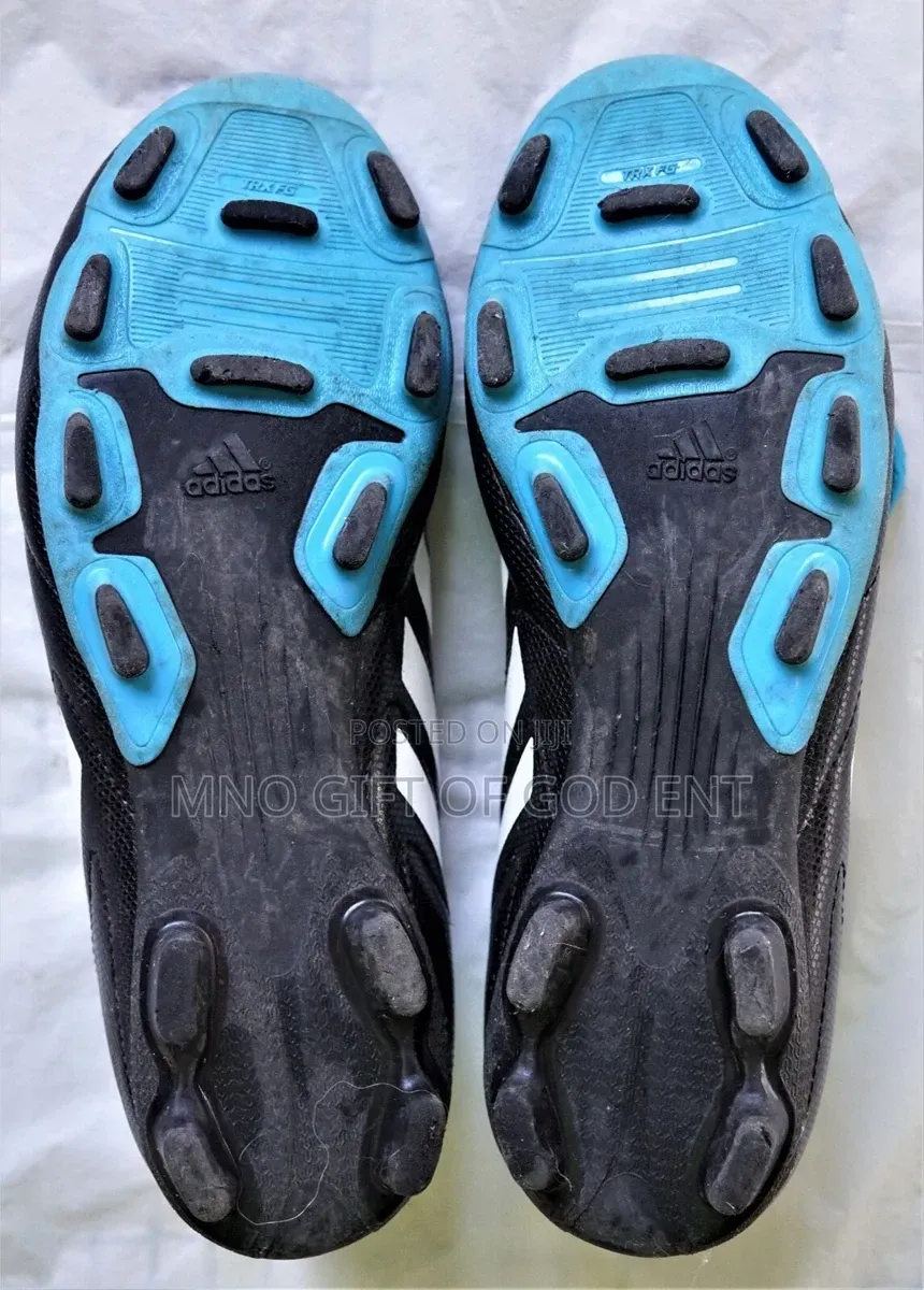 Adidas Soccer Cleats Conquisto FG Mens Size 38 Black Blue Running Shoe