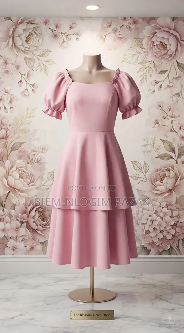 High Quality Modern Ladies Pleated Flare Office Dress Available