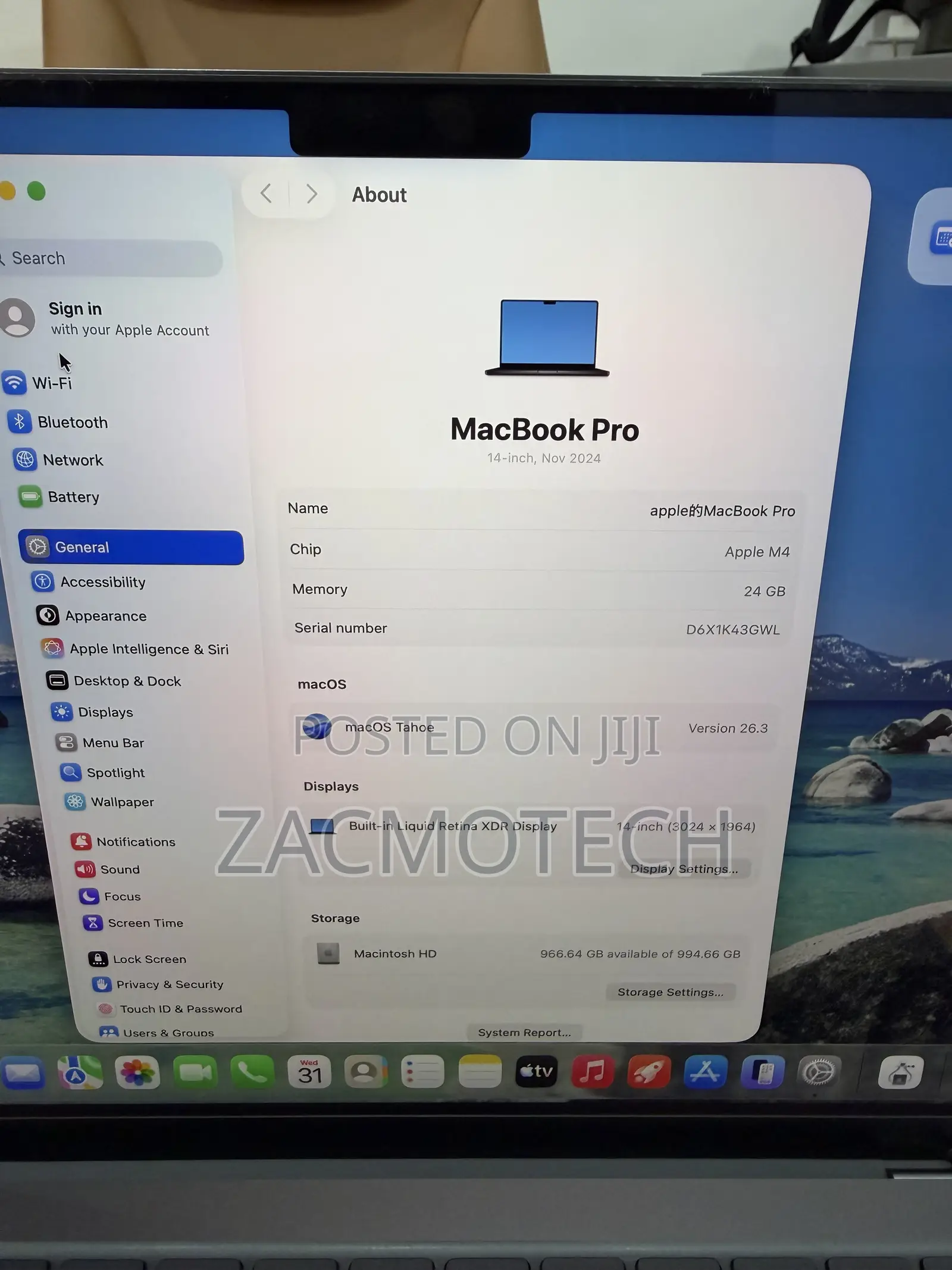 New Laptop Apple MacBook Pro 2024 M4 Pro 24GB Apple M4 Pro SSD 1T