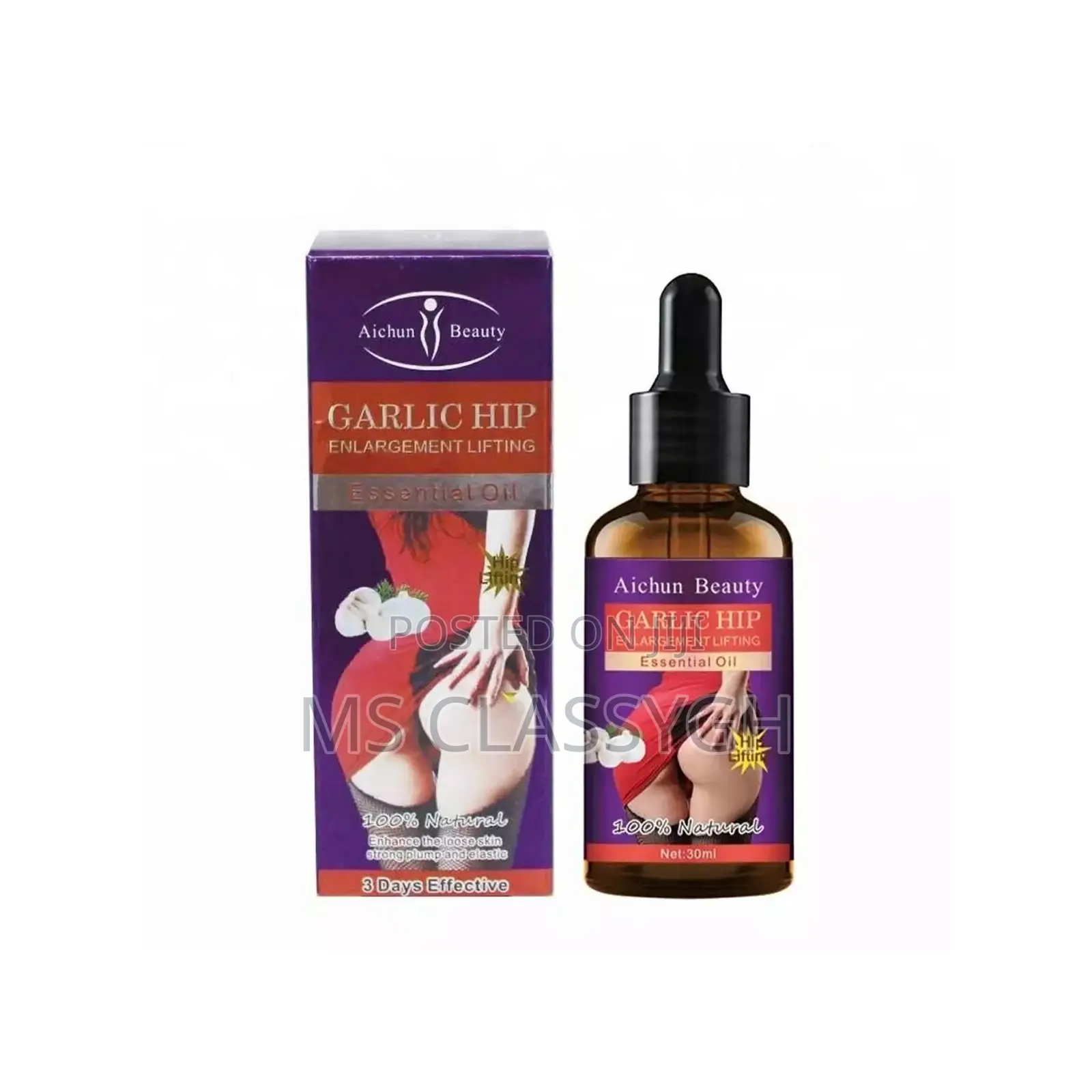 Aichun Beauty Natural Hips and Buttocks Enlargement Oil - 30ML