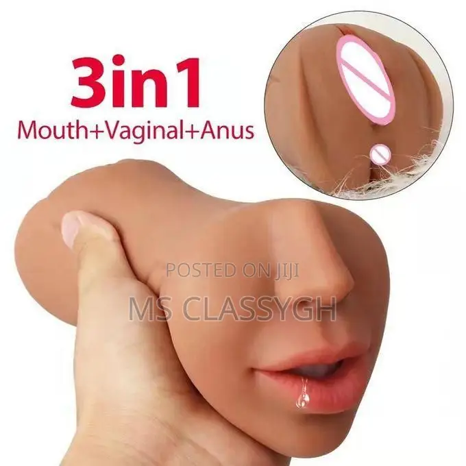 Sex Masturbation 3in1 Realistic Pocket Pussy Mouth, Anus Vagina