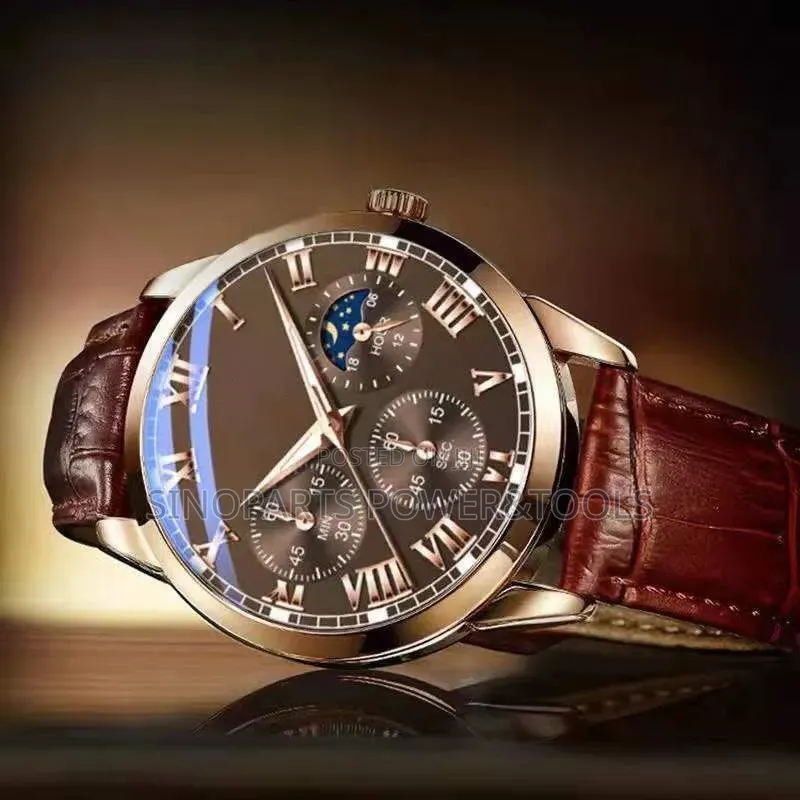 Men's Luxury Leather Quartz Watch – Business Style
