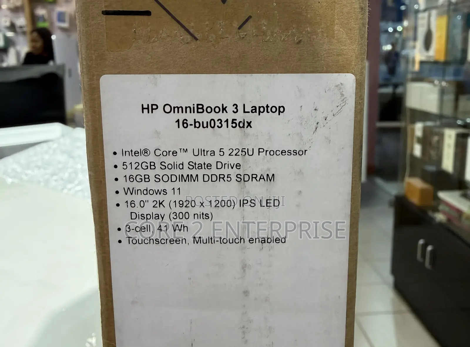 New Laptop HP OmniBook 5 16" 16GB Intel Core Ultra 5 SSD 512GB