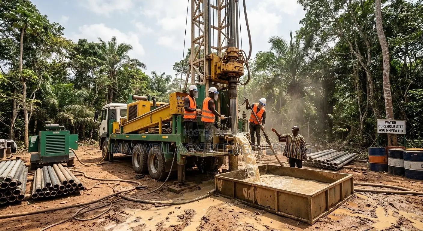 Community Borehole Drilling Masters in Ajumako
