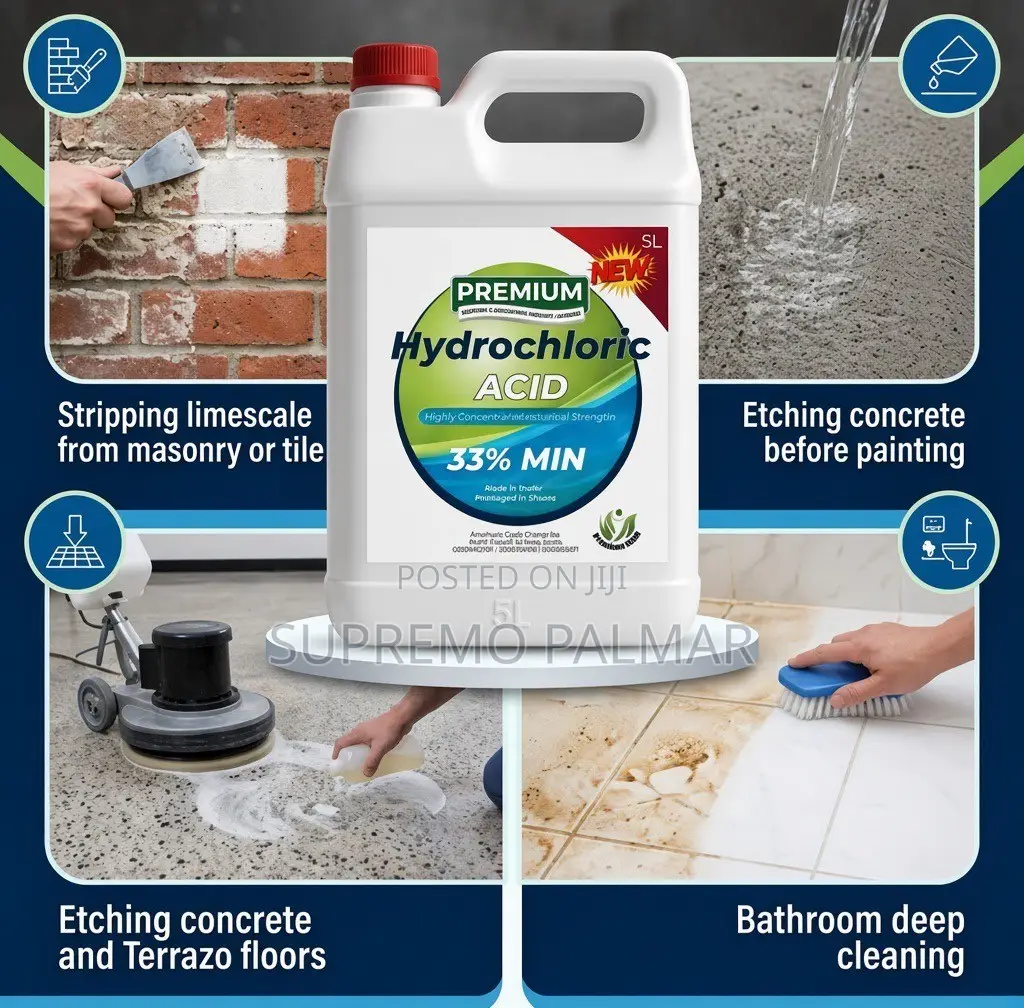 5L Industrial Concrete Etching Acid – Heavy-Duty Floor Prep Tile