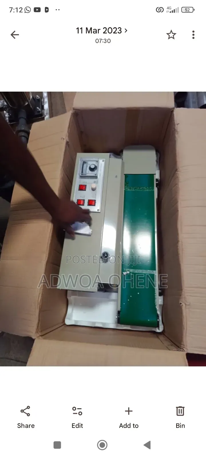 Continuous Pouch Sealing Machine ( Horizontal)