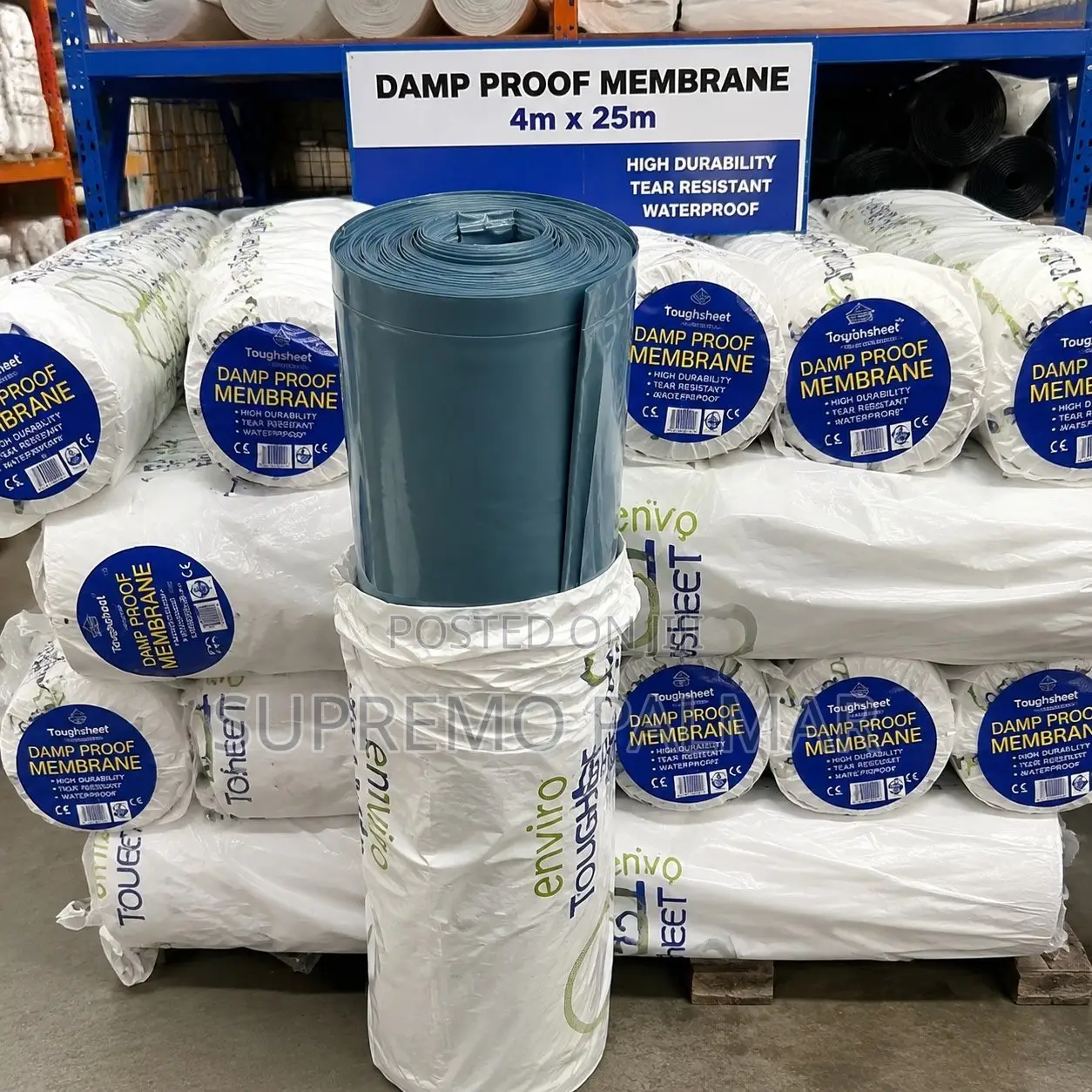Toughsheet DPM 100sqm Roll 4m X 25m – Heavy Duty Polyethylene DPM
