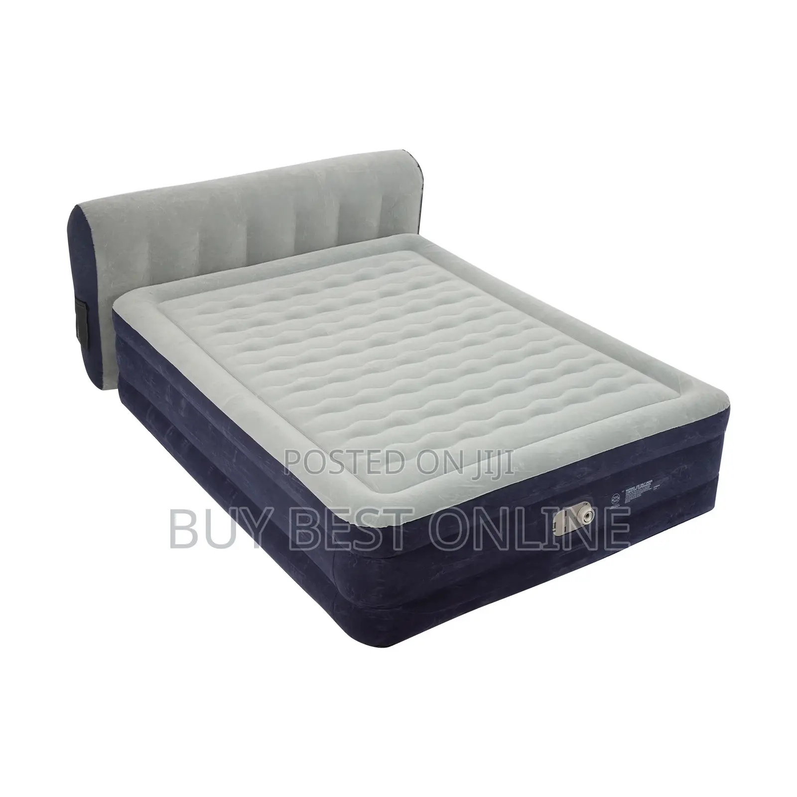 Queen Backrest Air Bed, With Built-in Pump