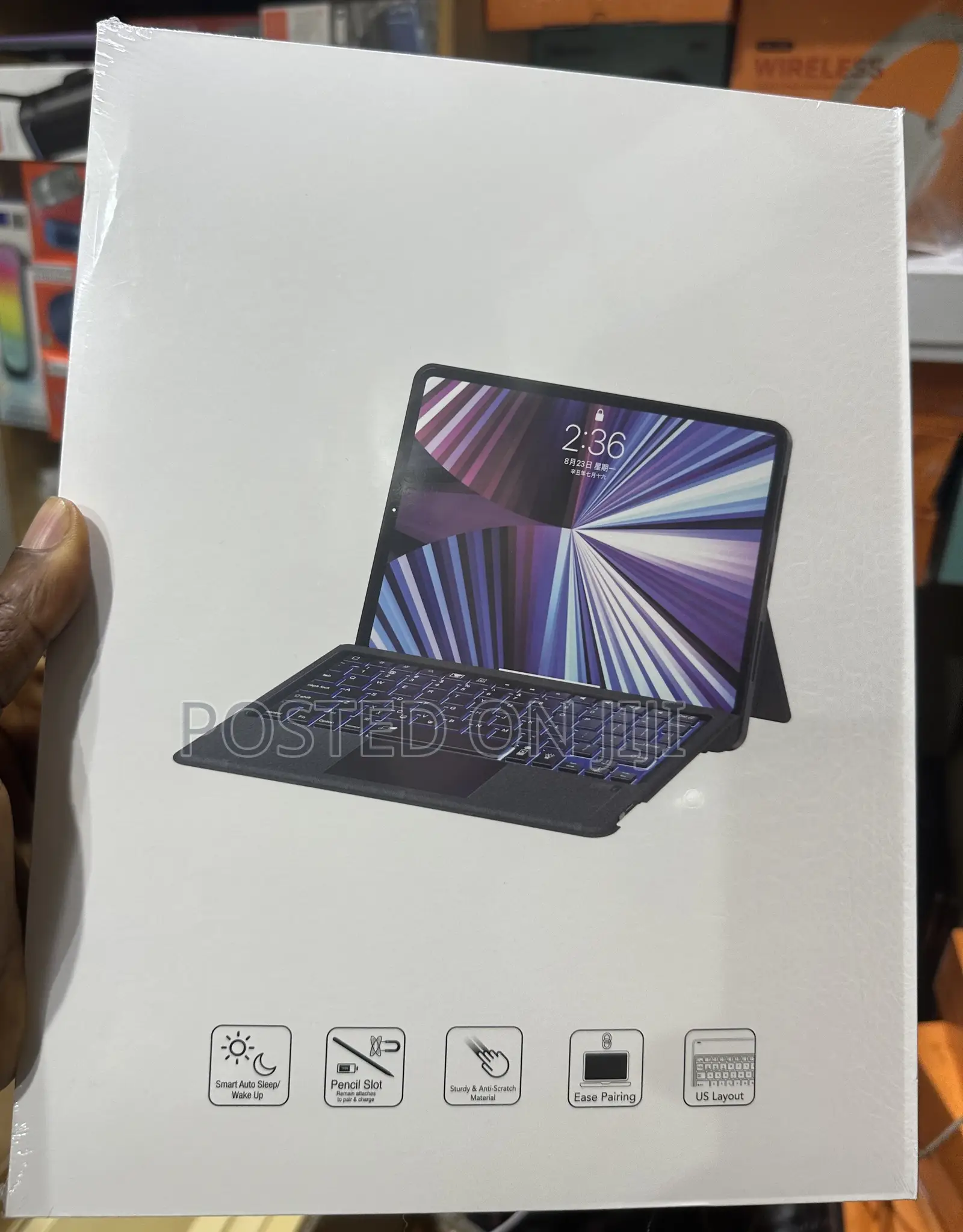 Tablet A11+ /A9plus Magnetic Smart Keyboard Case With Trackpad Light