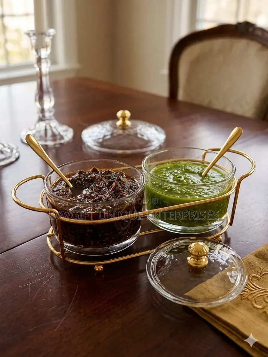 2n1 Cute Glass Set With a Golden Handle