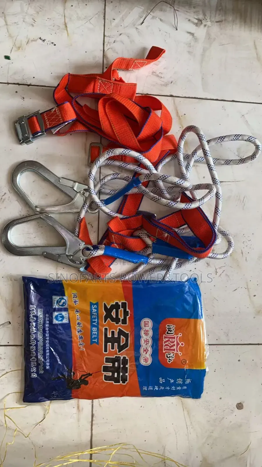 Full Safety Belt With Double Hooks for Construction & Pole Work
