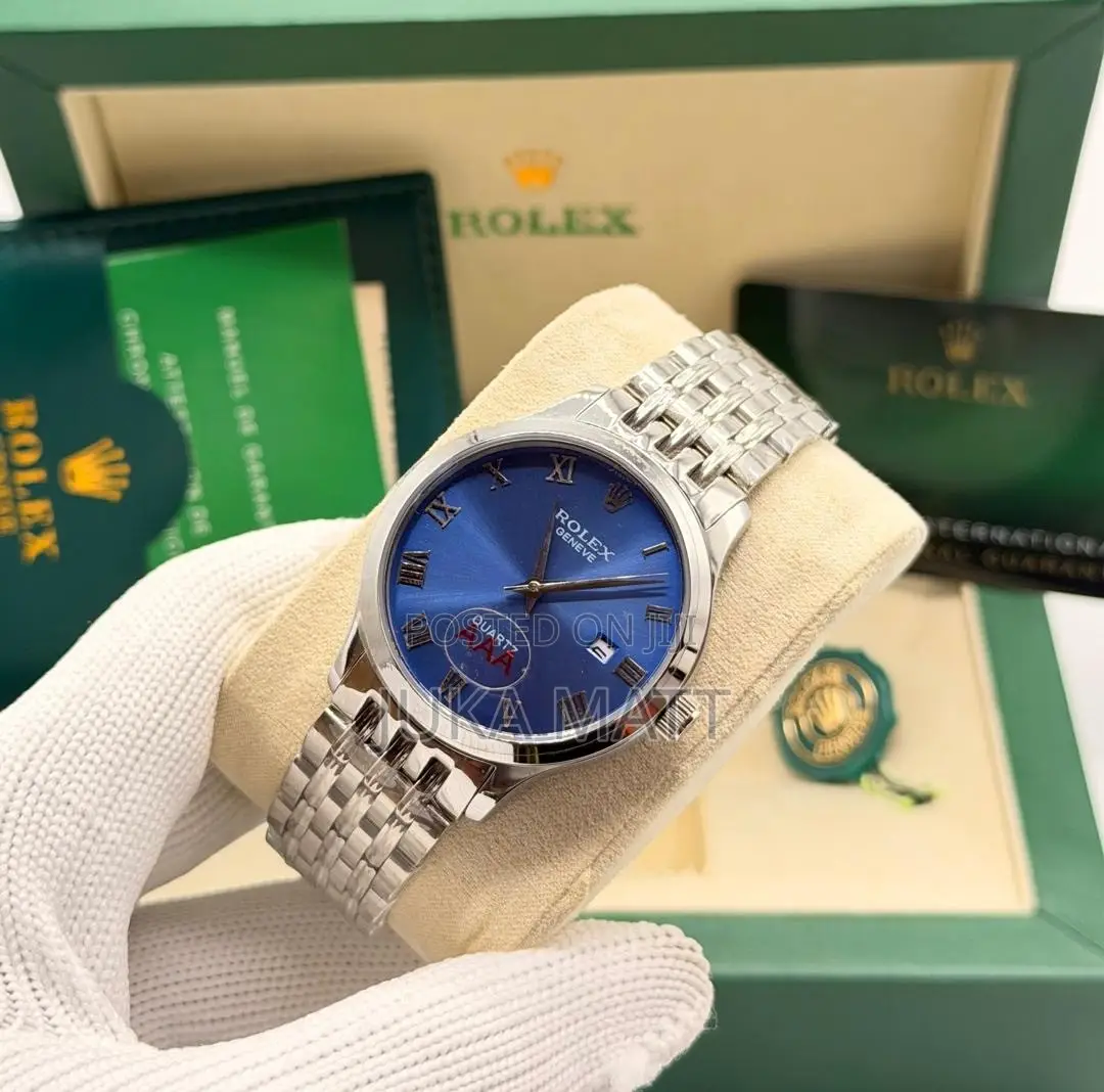 Silver Strap and Blue Face Rolex