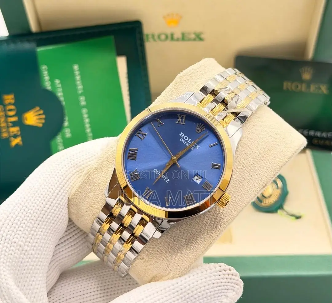 Silver Strap and Blue Face Rolex
