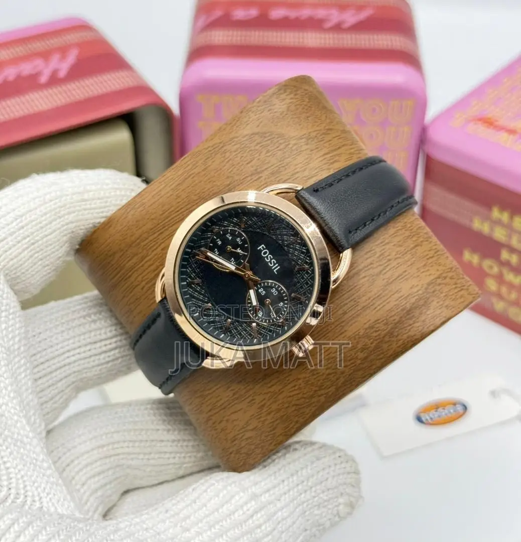 Black Chrome Fossil Watch