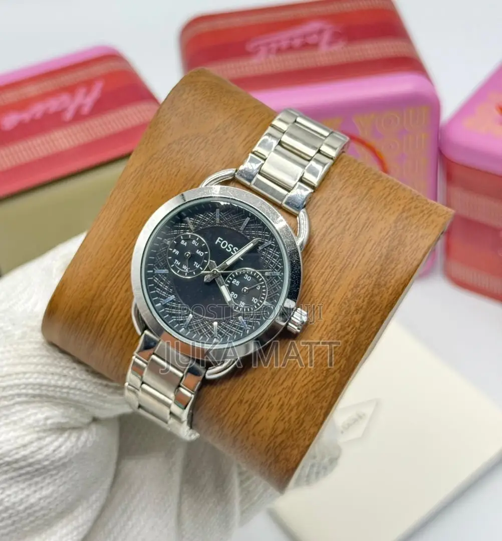 Silver Chain Fossil Watch