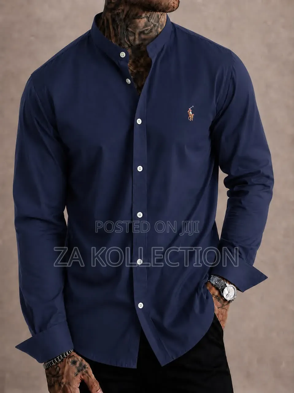 High Quality Plain Polo Chinese Neck Shirt
