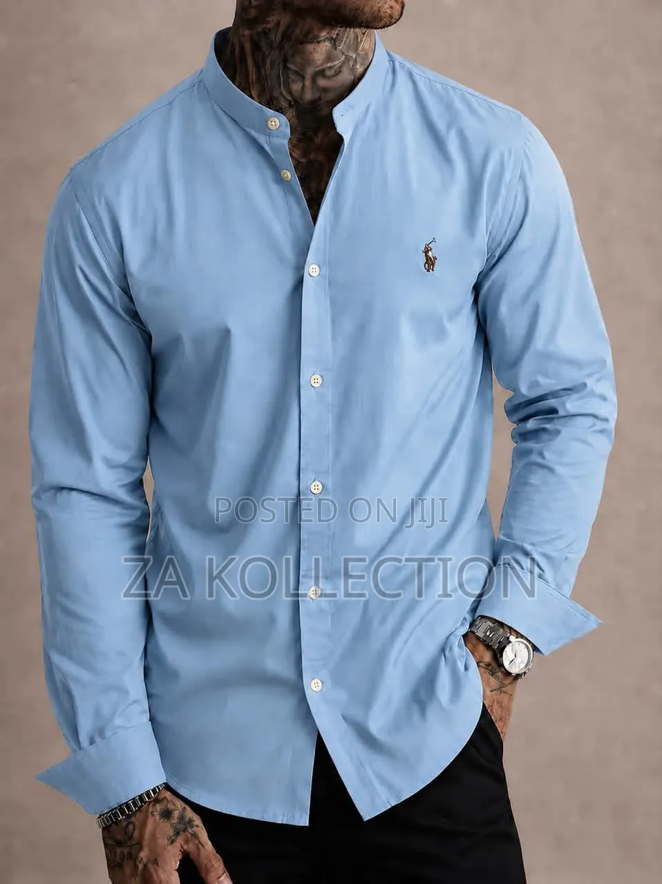 High Quality Plain Polo Chinese Neck Shirt