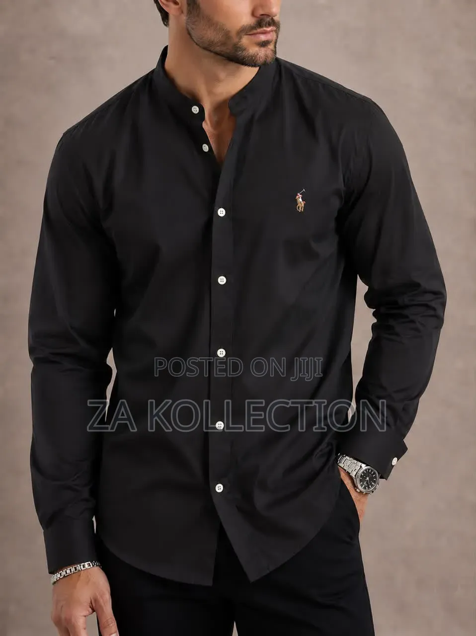 High Quality Plain Polo Chinese Neck Shirt