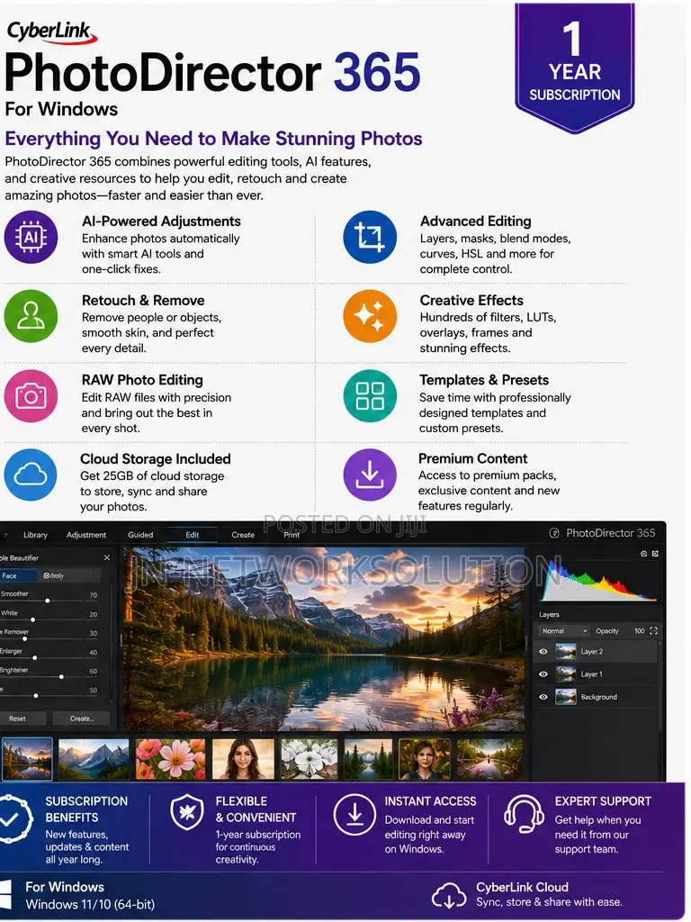 CyberLink PhotoDirector 365 for Windows 1 Year
