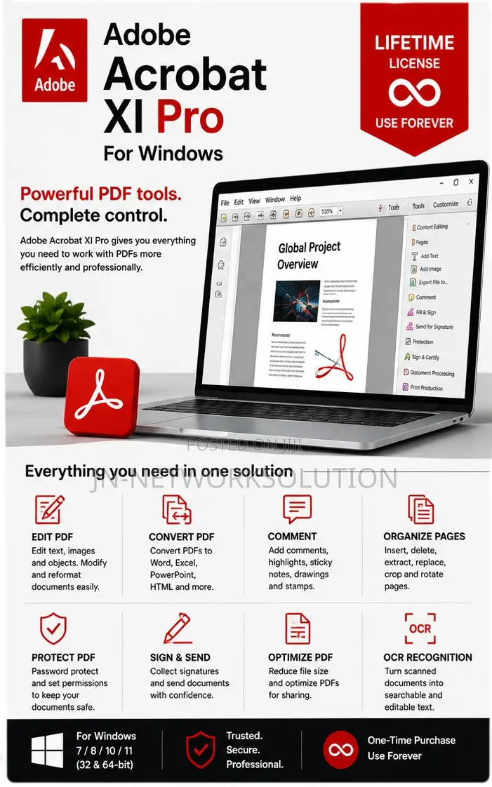Adobe Acrobat XI Pro for Windows (Lifetime)