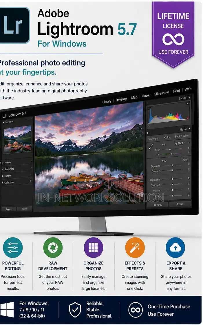 Adobe Lightroom 5.7 for Windows (Lifetime)