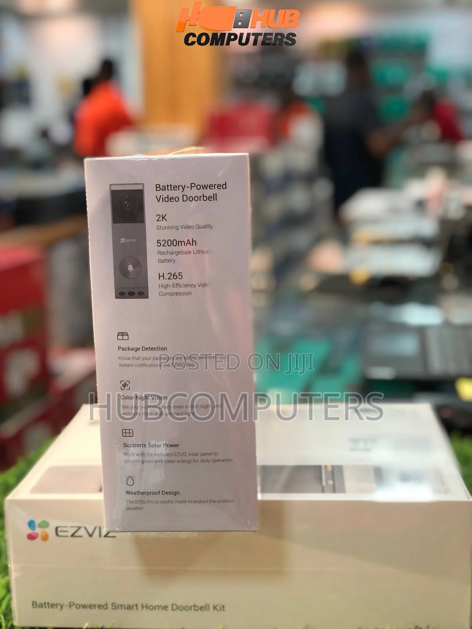 Ezviz CS-EP3x/SD7 Battery Powered Smart Solar Doorbell and Screen Kit