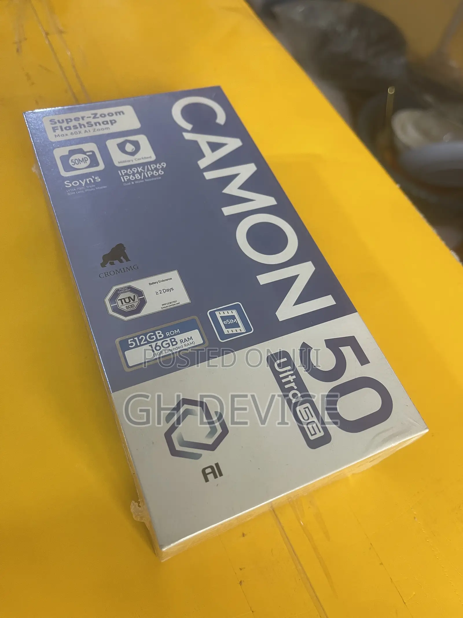 New Tecno Camon 50 Ultra 512 GB Black