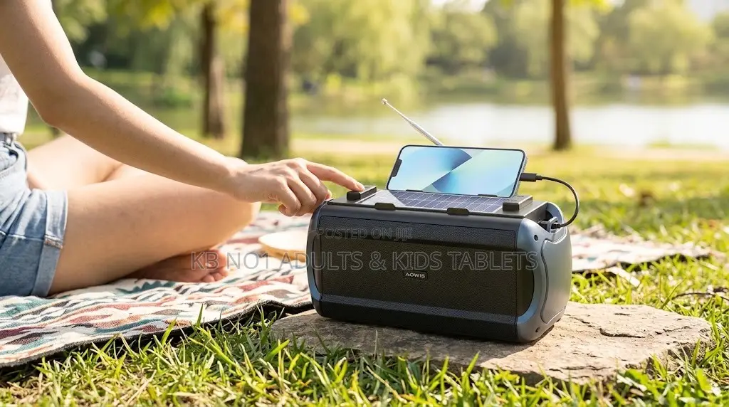 Portable Solar Wireless Speaker –16W Loud FM Radio, Bluetooth, USB/TF