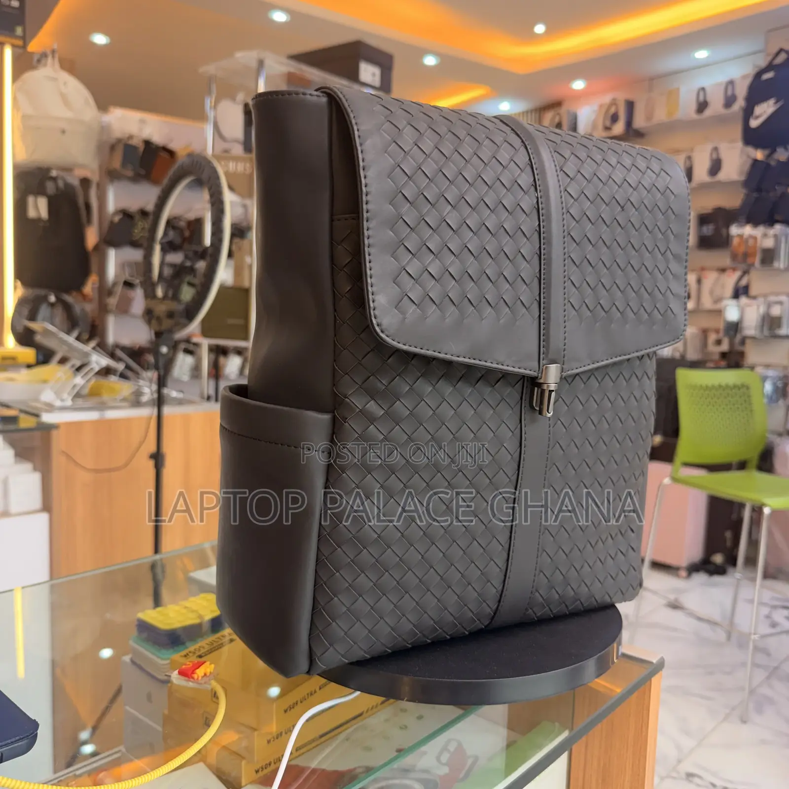 BOTTEGA VENETA Black Leather Backpack
