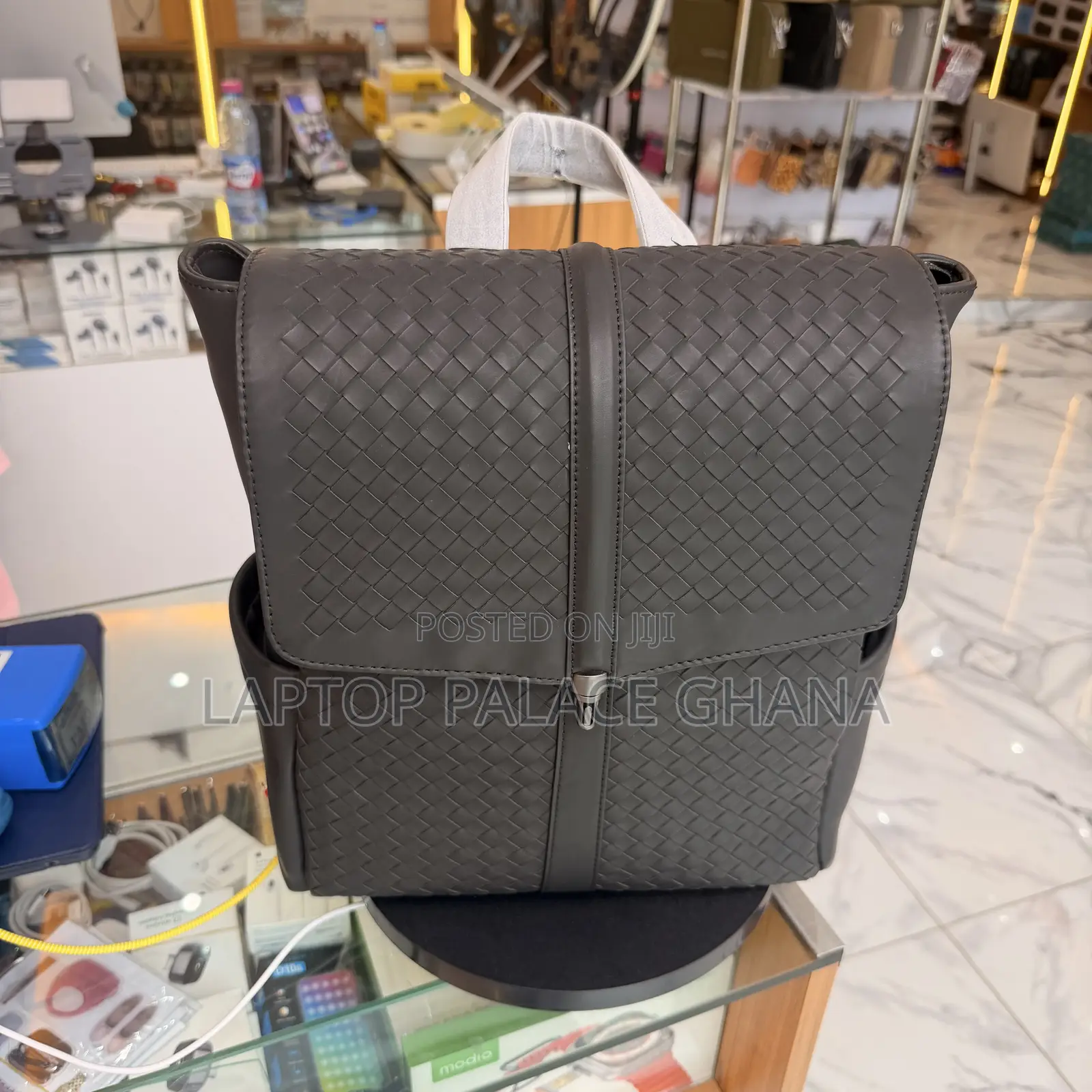 BOTTEGA VENETA Black Leather Backpack