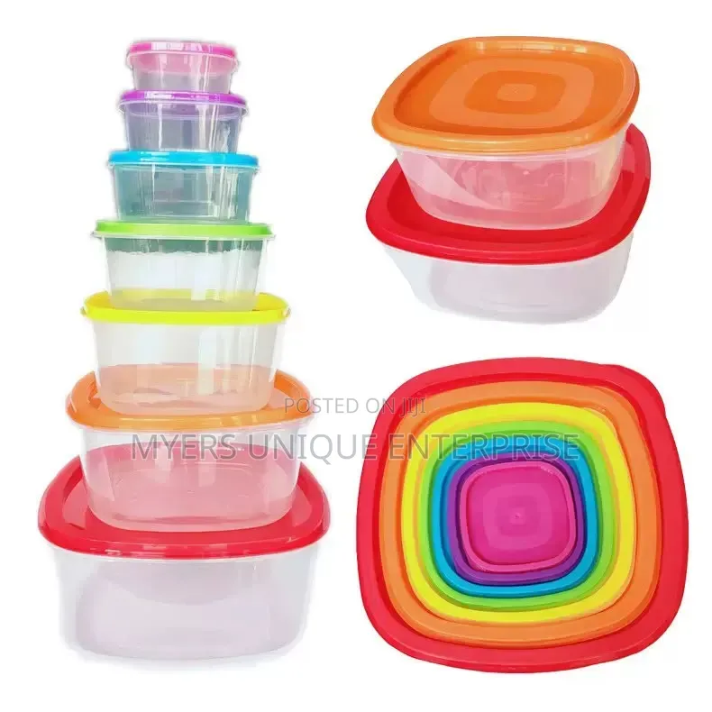 7pcs Crisper Boxes for Salad and Snacks