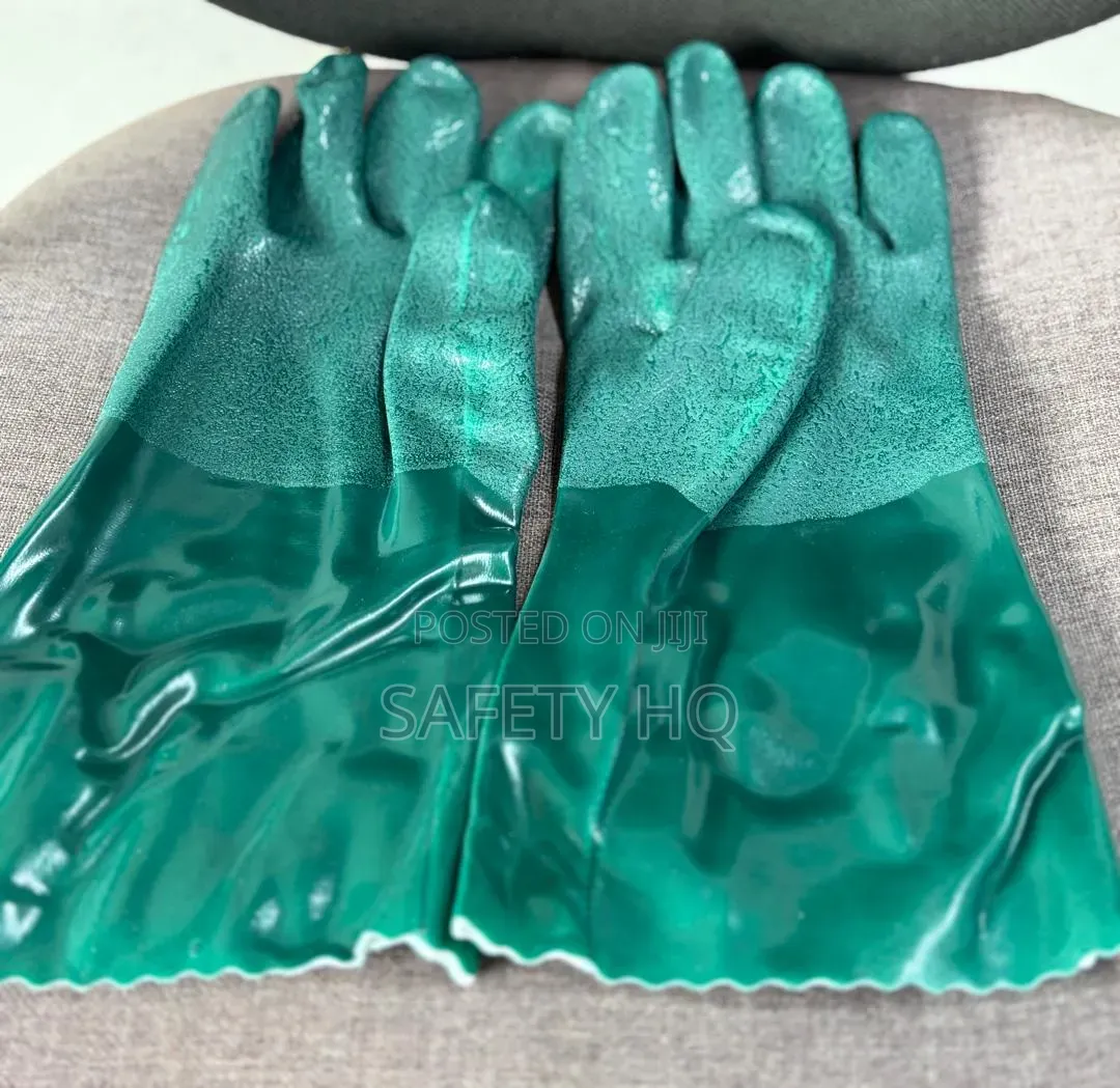 Double Dip Green PVC Glove