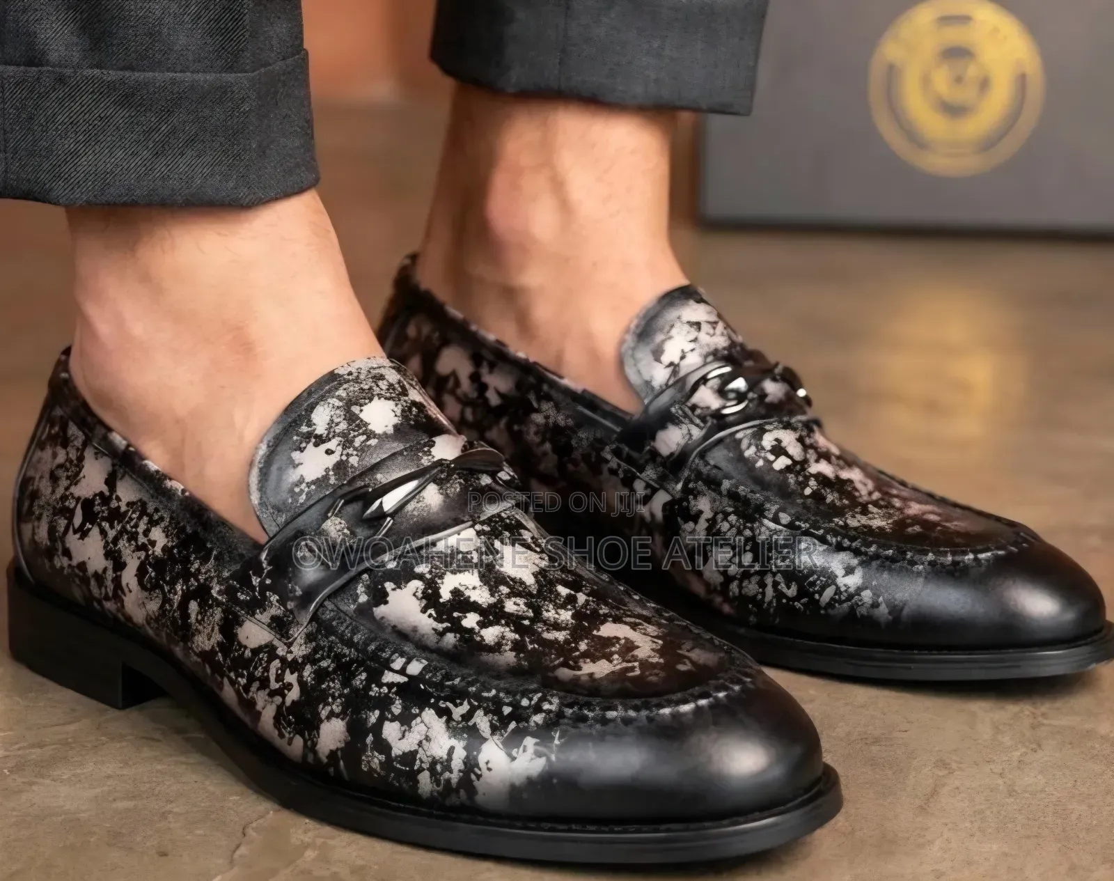 Ferro Aldo Darrell MFA19682 Floral Moc-Toe Penny Loafers(orchid Black)
