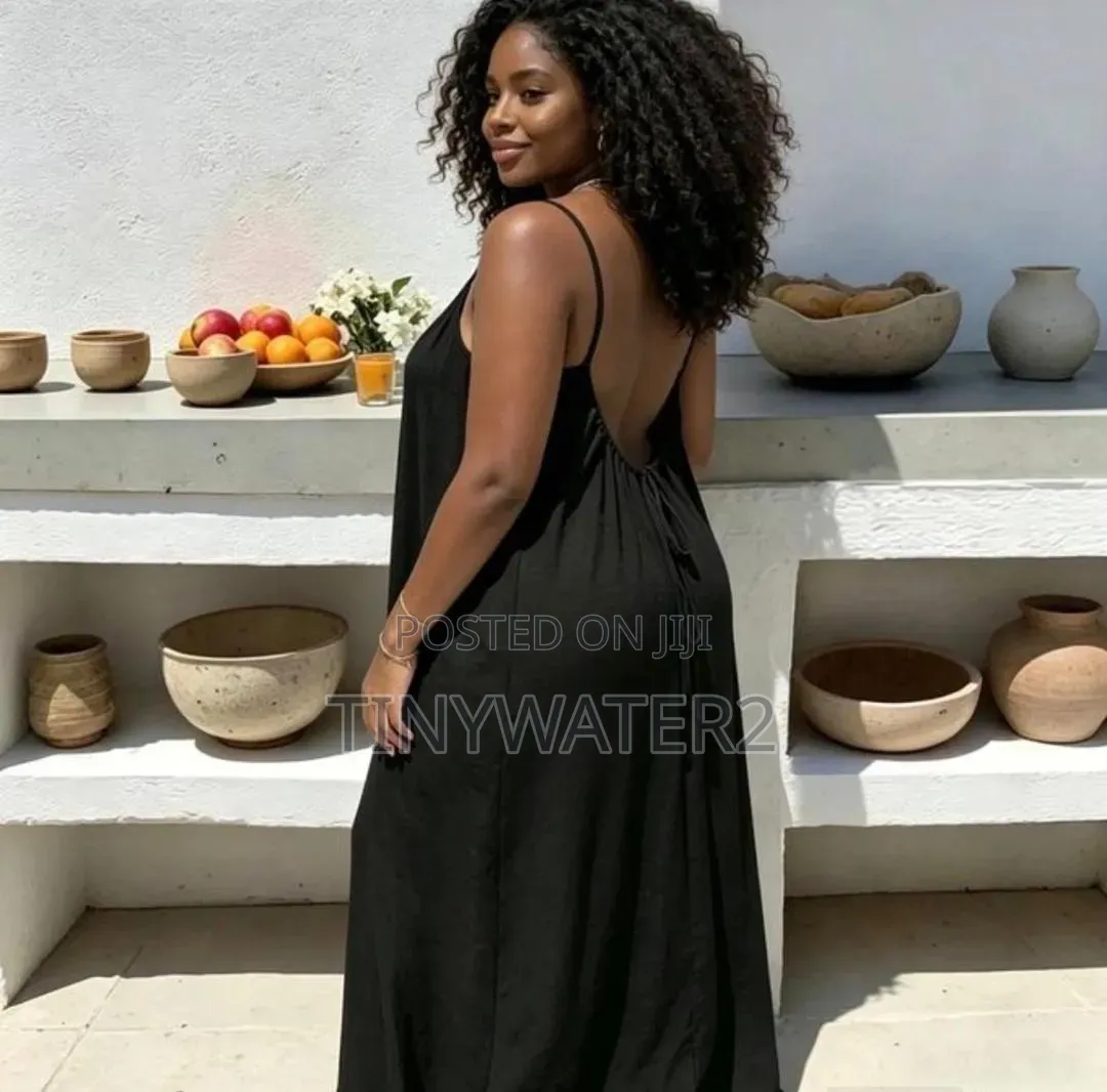 Women Sleeveless Black Sundress