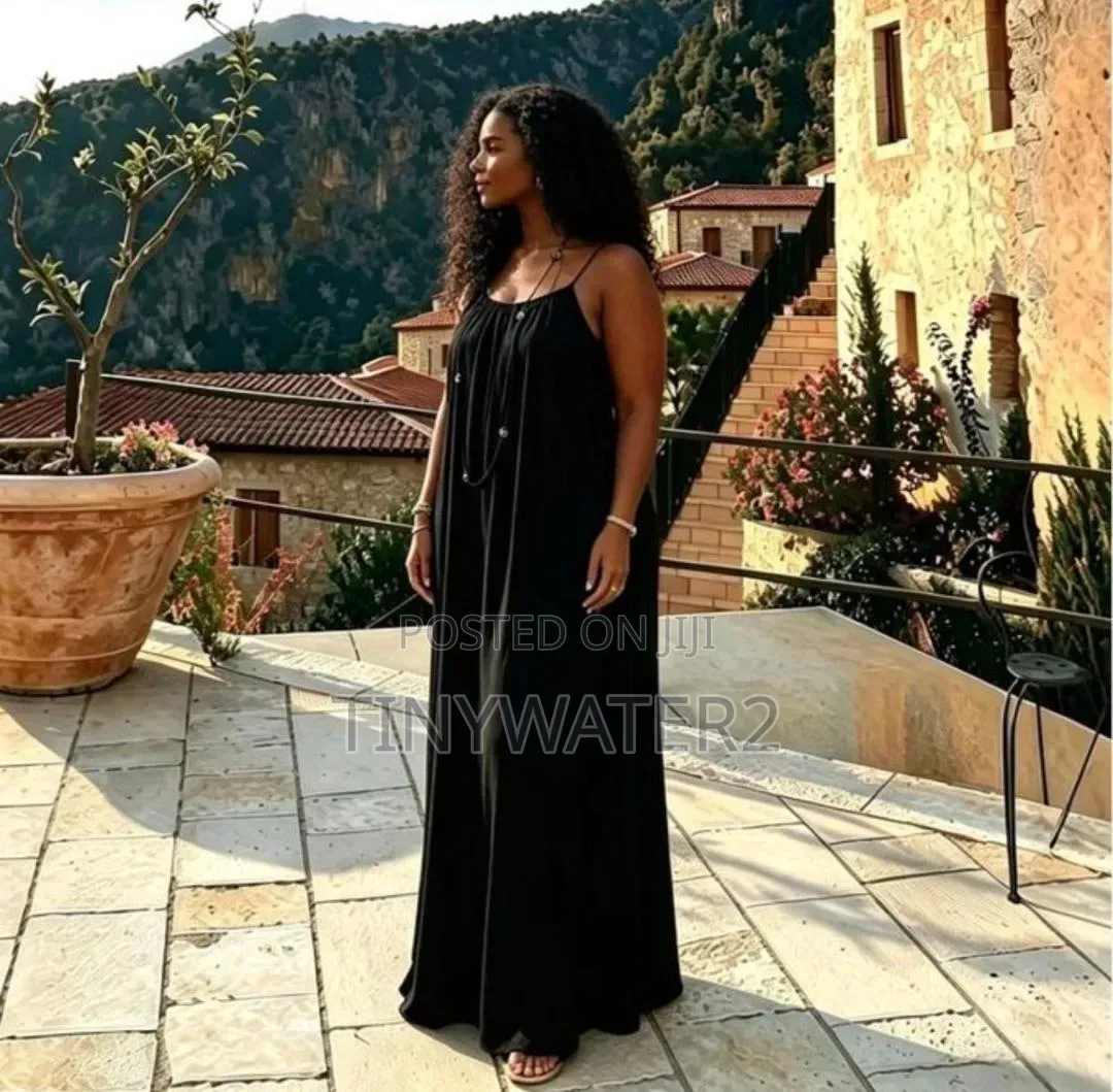 Women Sleeveless Black Sundress