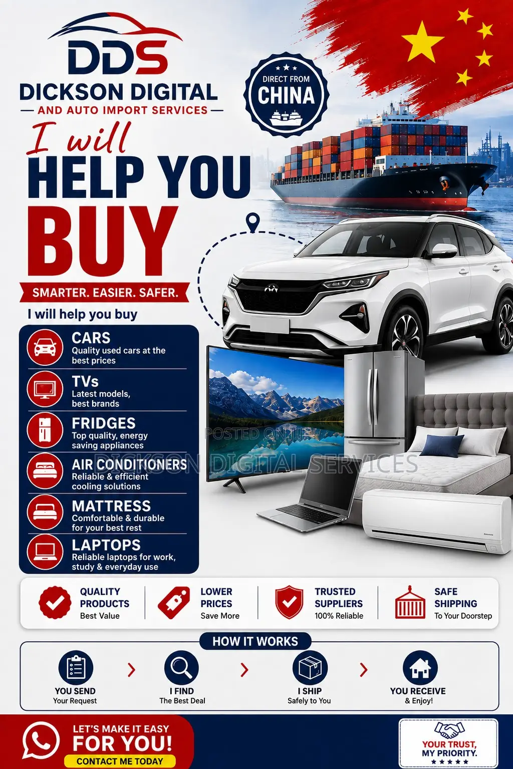 I Will Help You Buy Cars, TVs, Fridges, ACs and More From China
