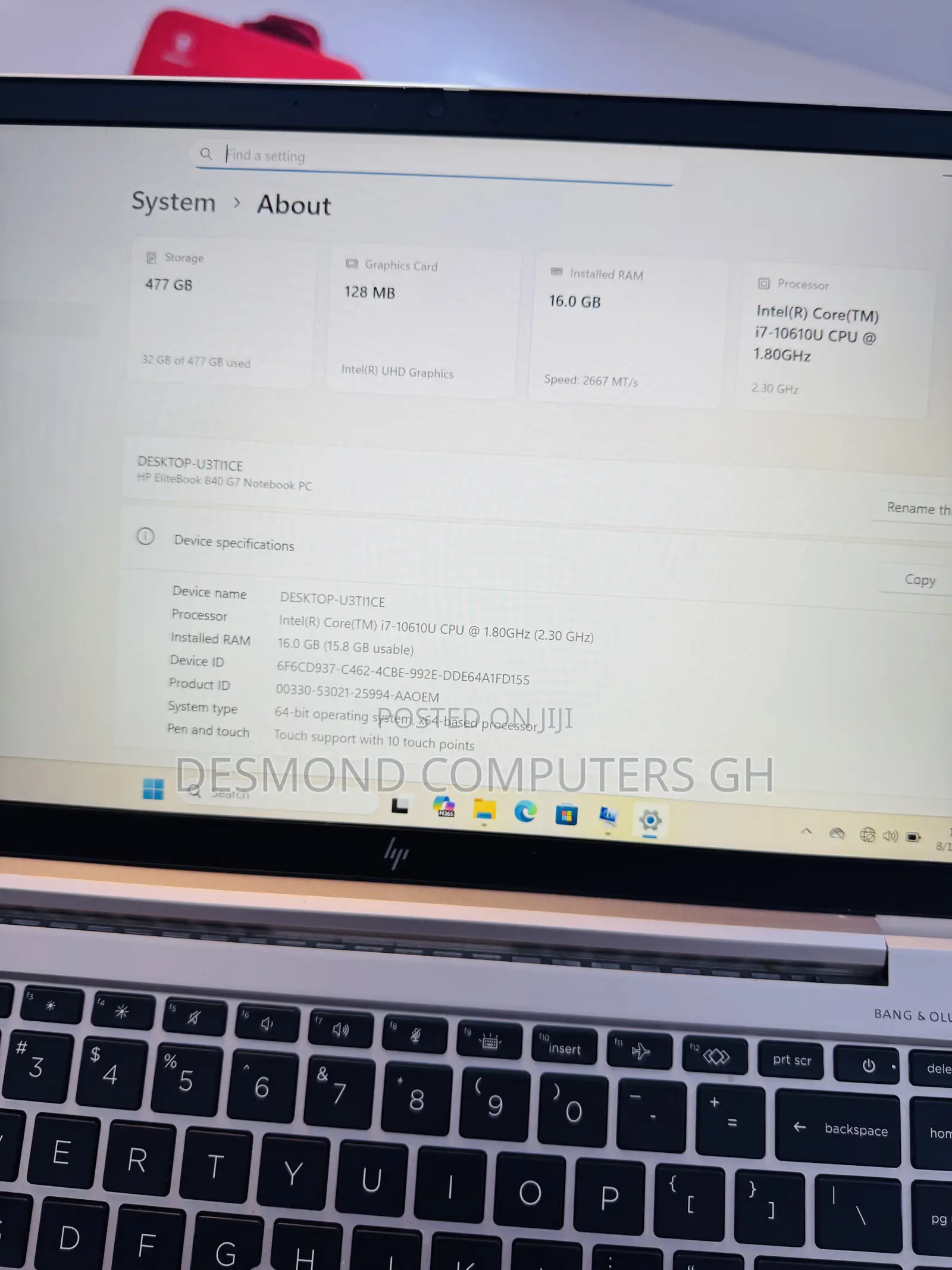 Laptop HP EliteBook 840 G7 16GB Intel Core i7 SSD 512GB