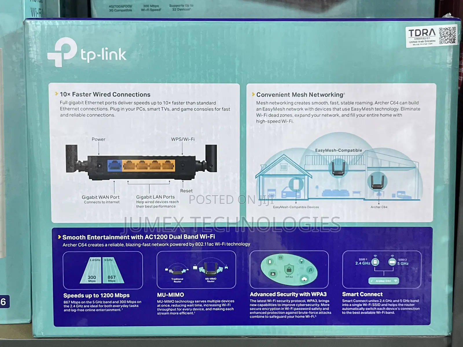 TP-Link ARCHER C64 AC1200 Wi-Fi Router Dual Band | Full Gigabit