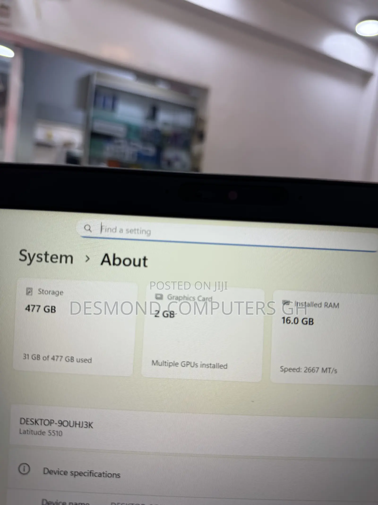 Laptop Dell Latitude 5510 16GB Intel Core i7 SSD 512GB