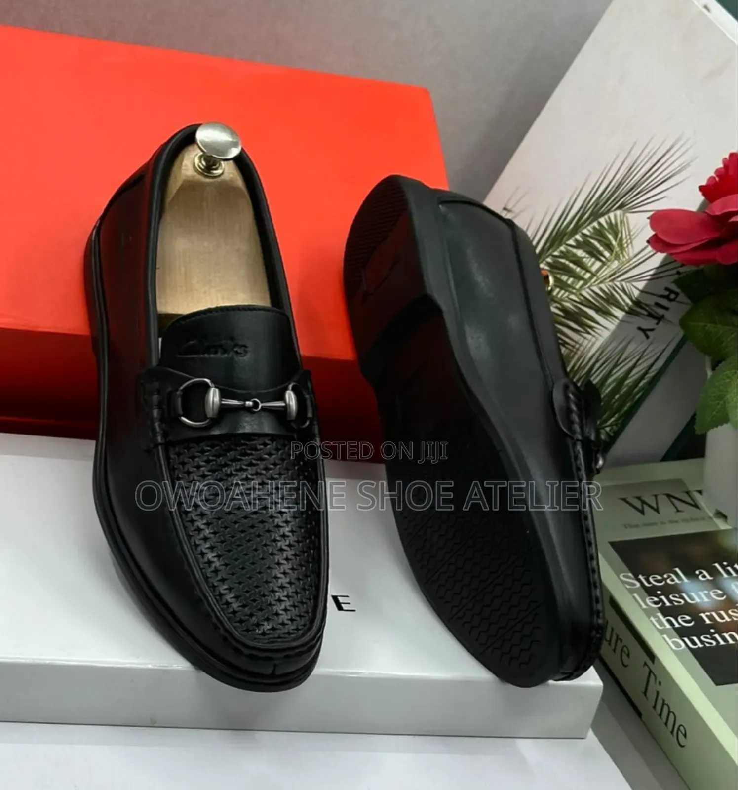 Clarks Black Leather Horsebit Loafer