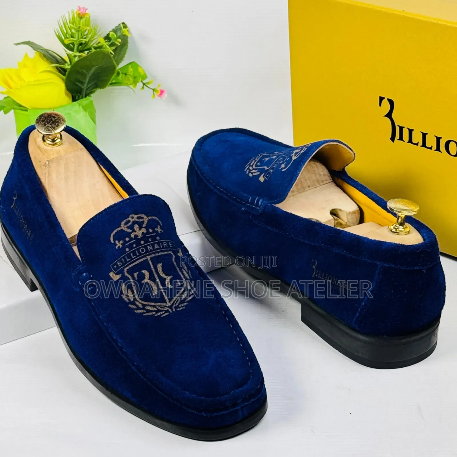 Royal Blue Suede Billionaire Loafers