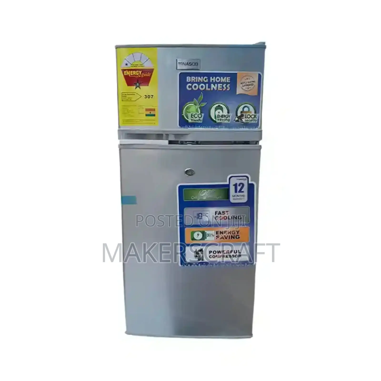 NASF2-12S / Nasco 95 LTRS Double Door Tabletop Fridge