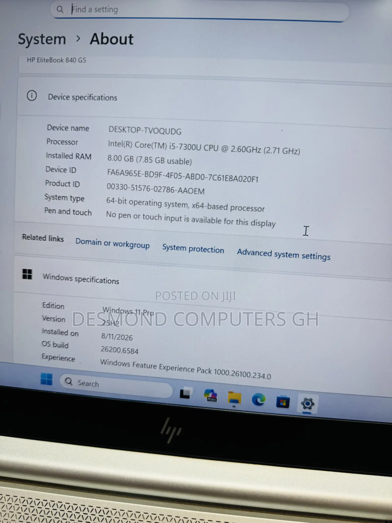 Laptop HP EliteBook 840 G5 8GB Intel Core i5 SSD 256GB