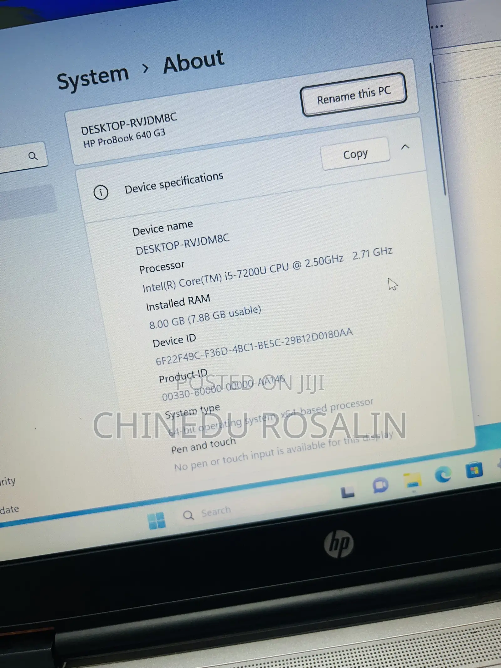 Laptop HP ProBook 640 G3 8GB Intel Core i5 SSD 256GB