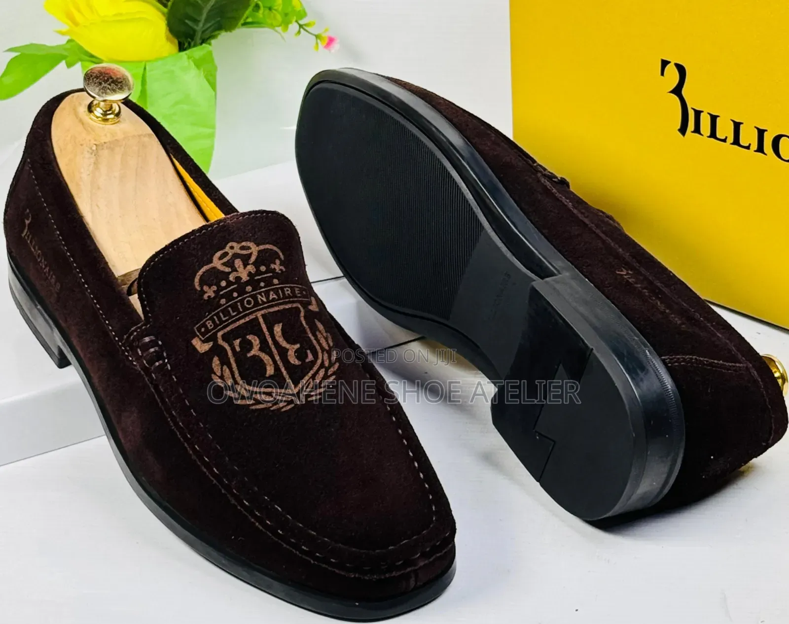Brown Suede Billionaire Loafers