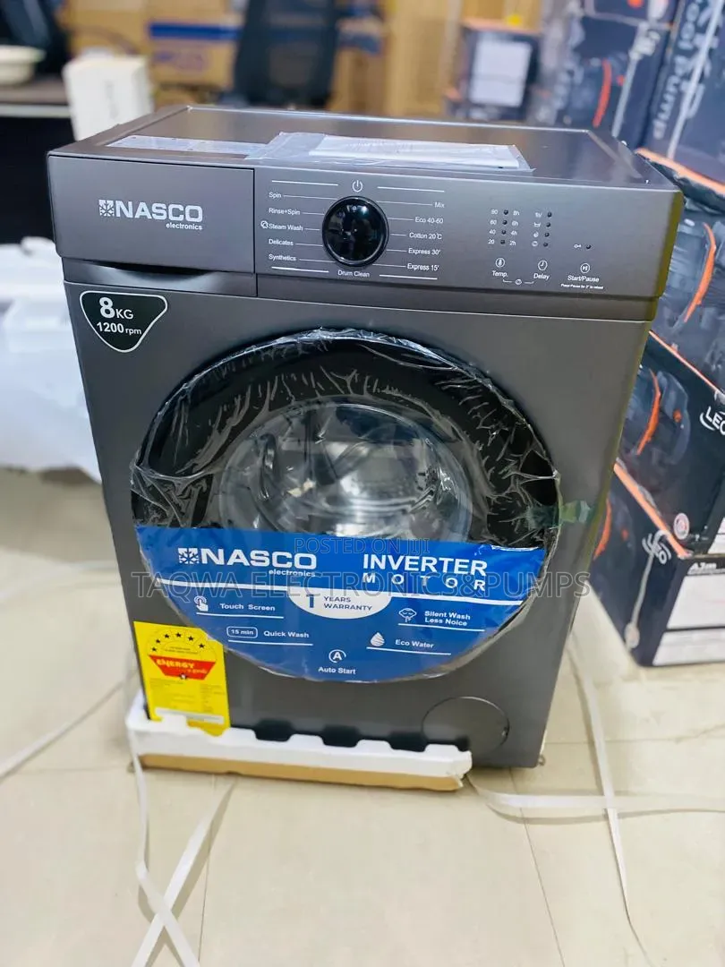 8KG Sized Nasco Front Load Full Automatic Washing Machine