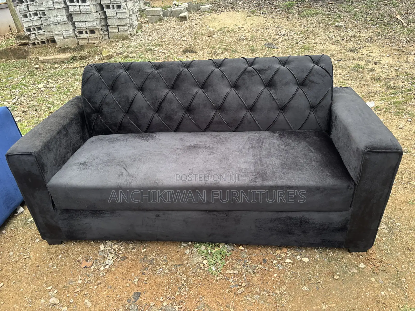 3 in 1 Black Sofa (Cash on Delivery)